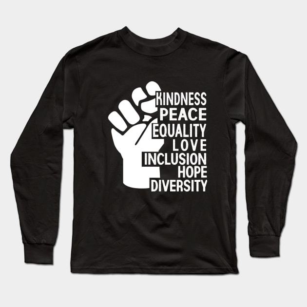 peace love inclusion equality diversity Long Sleeve T-Shirt by Devasil